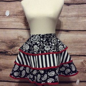 Ladies handcrafted triple ruffled apron